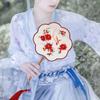 PRETYZOOM Double-Sided Silk Embroidery Fan, 13.38 x 7.95 in, Red Flower Phoenix Design, Handheld & Foldable for Traditional Decor, Dance & Summer Events, for Women view 4