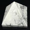 White Howlite Pyramid 2 Inch  Gemini Virgo Birthstone Crown Chakra view 3