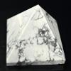 White Howlite Pyramid 2 Inch  Gemini Virgo Birthstone Crown Chakra view 4