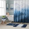 Accnicc 84 Inch Extra Long Blue Misty Forest Shower Curtain Set Ombre Navy Blue Mountain Pine Tree Waterproof Fabric Shower Curtains for Bathroom Nature Woodland Decorative Modern Bath Curtain Decor view 2