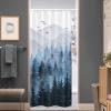 Accnicc Stall Small Blue Misty Forest Shower Curtain Set Ombre Mountain Pine Tree Waterproof Fabric Shower Curtains for Bathroom Nature Woodland Decorative Bath Curtain Decor 3672 Inches view 4