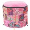 Indian Pouffe Ottoman Cover Bohemian Vintage Patchwork Indian Pouffe Foot Stool (18" x 18" x 14" Inch) view 2