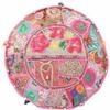 Indian Pouffe Ottoman Cover Bohemian Vintage Patchwork Indian Pouffe Foot Stool (18" x 18" x 14" Inch) view 3