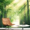 SIGNFORD Removable Wall Sticker/Wall Mural Sunlight Spring Summer Forest Trees Nature Wilderness Photography Realism Rustic Farmhouse/Country Decorative for Living Room, Bedroom, Office - 100"x144" view 1