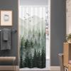 Accnicc Stall Small Sage Green White Misty Forest Shower Curtain Ombre Mountain Pine Tree Waterproof Fabric Shower Curtains for Bathroom Nature Woodland Decorative Bath Curtain Decor 3672 Inches view 4