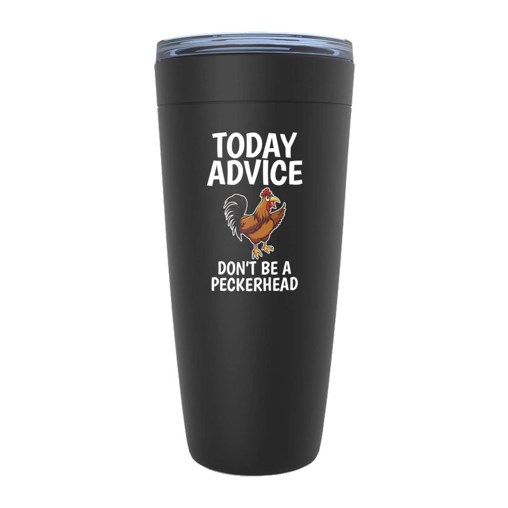 Farmer Black Viking Tumbler 20oz - Today Advice - Farmhouse Roaster Chicken Chicks Pecker Grower Barnyard Hatcher Cattle Agricultur Ranchers