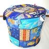 Footrest Pouffe Handmade Moroccan Pouf Leather Ottoman Poufe Cover (18" x 18" x 14" Inch) view 2