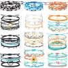 Remerry 42 Pcs Sunflower Bracelets Friendship Bracelets Adjustable Handmade Braided Rope Cute Summer Beach Surfer Wave Jewelry for Women Galentine's Day view 1