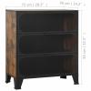 Tidyard Compact Storage Cabinet, Rustic Brown Metal and MDF Wall Mounted Shelf Unit with Multiple Compartments, 28.3x14.2x32.3 Inches for Living Room, Office, Bedroom Organization view 3