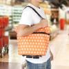 Pilipane Oxford Cloth Material Foldable Purpose Wheel Rolling Shopping Bag(Orange dots)(Orange), Rolling Shopping Bag, Rolling Shopping Bag, Oxford Cloth Material Foldabwheel Rolling Shopping Bag rol view 3