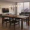 Forsho Set of 2 Solid Wood Wishbone Dining Chair with PU Soft Seat Cushion,Mid-Century Y Back Weave Dining ChairAsh Wood - Black + Cushion view 2