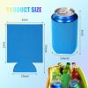 100 Pack Blank Beer Can Cooler Sleeves Soft Insulated Reusable Drink Cooler Bulk Collapsible Sublimation Can Cooler Sleeves for Wedding Party Supplies (Vivid Colors, Simple Style) view 2