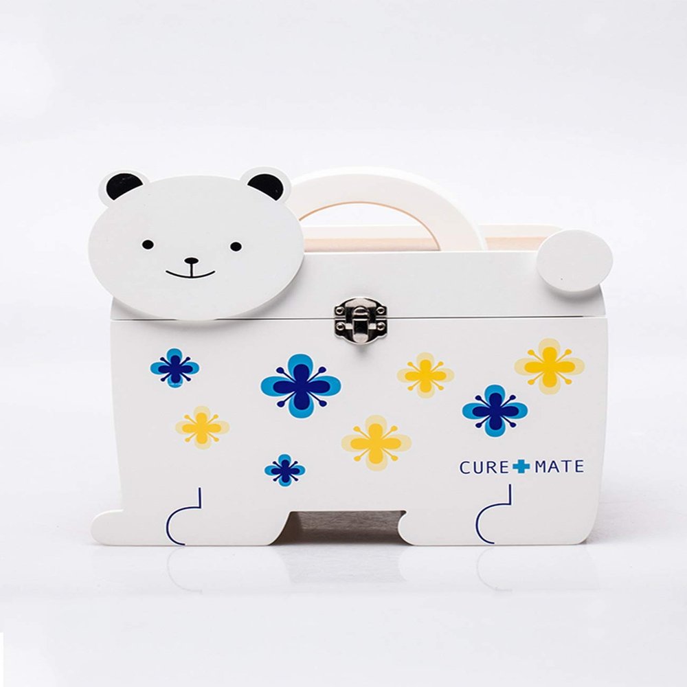Family First Aid Box,Portable Medicine Chest Storage,Medicine Cabinets Wood Case First Aid Box Lidded Storage Bins Arts & Crafts Storage Boxes & Organizers Medicine Chest Medicine Box White