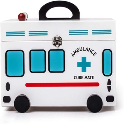 Family First Aid Box,Portable Medicine Chest Storage,Medicine Cabinets Wood Storage Box Family First Aid Box Medicine Chest Medicine Box Organizer Lidded Storage Bins Storage Case Blue 32X18X21CM