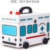 Family First Aid Box,Portable Medicine Chest Storage,Medicine Cabinets Wood Storage Box Family First Aid Box Medicine Chest Medicine Box Organizer Lidded Storage Bins Storage Case Blue 32X18X21CM view 2