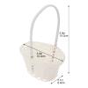 Kisangel White Wicker Easter Basket 6X4X3 Inch Small Flower Girl Basket with Handle for Wedding Party Favor and Home Decor view 4