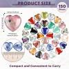 Nuenen 150 Pcs Heart Shaped Stone Bulk Worry Stones Mother's Day Gift Assorted Heart Gemstone 0.8'' Love Healing Crystal Chakra Pocket Witch Crystal Wedding Decor Witchcraft Reiki Balancing(Cute) view 2