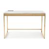 Furniture of America Abair 2-Piece White Metal Desk with USB and Chair Set view 3