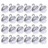 24Pcs Wedding Candy Boxes Swan Shaped Candy Containers Packing Boxes Ornament Fillable Pouch Party Favors for Wedding Bridal Shower Party Supplies Silver view 1