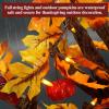 Fall Maple Leaf String Lights Plug in 120V UL Certified, Thanksgiving Decorations Fall Garland Lights String 8ft with Traditional 35 Incandescent Bulbs for Halloween Garland Fall Decor for Outdoor view 4