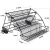 GMSLuu 3-Tier Retractable Metal Spice Organizer, Pull Down Design, Black view 3
