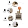 YYDS Nightstand Nightstand Bedroom Bedside Table White Small Apartment Storage Two Drawer Cabinet Bedside Cabinet Nightstand Bedside Table (Color : A) view 4