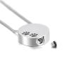 SHEIL Round Memorial Cremation Pendant with Paw Print Dog Funeral Casket Necklace for Pet Keepsake Jewelry view 2