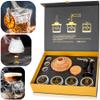 NOBLESIP Whiskey Bourbon Smoker Kit  Smoky bar Set. Made from Natural American Oak Wood. Easily Make The Legendary Smoked Cocktails and Old fashioneds at Home. New Year Home bar Gift! view 1