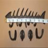 Hungry Fish Cast Iron Fishbone Key Hook Rack Set Rustic Brown, Pack of 5 view 2
