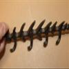 Hungry Fish Cast Iron Fishbone Key Hook Rack Set Rustic Brown, Pack of 5 view 4