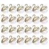 DOITOOL 24Pcs Wedding Candy Boxes Swan Shaped Candy Containers Gift Packing Boxes Ornament Fillable Pouch Party Favors for Wedding Bridal Shower Party Supplies Golden view 1