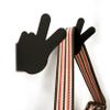 ASTUD Decorative Wall Mounted Hooks (2pcs) Functional Art, Funny, Space-Saving, Heavy Duty Metal Wall Hooks for Bags, Coats, Scarves, Keys, Towels and More (Peace-Black) view 1