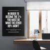 1% Entrepreneur Definition Wall Art Office Decor Canvas Print, Hustle Sign, Success Motivational Entrepreneurship, In Order To Become The 1% You Must Do What The Other 99%% Won't (36" x 24") view 2