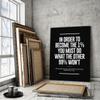 1% Entrepreneur Definition Wall Art Office Decor Canvas Print, Hustle Sign, Success Motivational Entrepreneurship, In Order To Become The 1% You Must Do What The Other 99%% Won't (36" x 24") view 3
