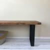 Foundation Entryway Bench - Solid Wood Bench with Steel Legs Carbon Grey / 32 inches view 2