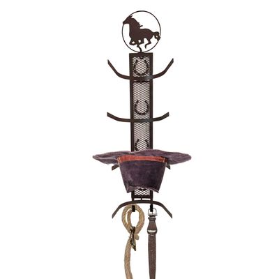 BestGiftEver Rustic Western Country Metal Horse 4 Cowboy Hat Rack Wall Mounted/Over The Door Holder