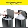Glad Stainless Steel Step Trash Can with Clorox Odor Protection | Large Metal Kitchen Garbage Bin with Soft Close Lid, Foot Pedal and Waste Bag Roll Holder, 13 Gallon, All Pewter view 3