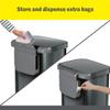 Glad Stainless Steel Step Trash Can with Clorox Odor Protection | Large Metal Kitchen Garbage Bin with Soft Close Lid, Foot Pedal and Waste Bag Roll Holder, 13 Gallon, All Pewter view 4