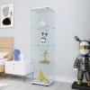 Henf 64'' Glass-Door Display Cabinet, 4-Shelf Curio Cabinet Collection Display Case with Tempered Glass Door, Floor Standing Bookshelf for Living Room Bedroom Office view 1