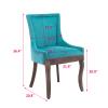 Aoowow Fabric Farmhouse Upholstered Side Chairs Set of 2, Vintage Solid Wood Kitchen Dining Room Chairs with Nailheads Solid Wood Legs (Lake Blue) view 3