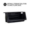 Mighty Tuff Heavy Duty Nesting Stack Bins, Pack of 3, Extra-Large Handles, Wide Front Opening, Interlocking, Stack Vertically, Holds Up To 100 Pounds, Black view 4