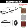 Livabber Industrial Pipe Clothes Rack, Heavy Duty Detachable Iron Garment Rack Wall Mounted, Rustic Saving Space Clothes Bar Multi-Purpose Hanging Rod for Bedroom, Closet, Black (50 Inch) view 2
