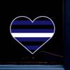 Leather Fetish Heart LGBTQIA+ Pride Flag 4 inch Static Window Cling, Removable and Resusable view 3