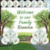 Jiuguva 21 Pcs 2026 Family Reunion Party Decorations, Welcome to Our Family Tree Reunion Banners Backdrops 70 x 43 and Latex Balloons for Home Gathering Party Supplies Photo Props Decorations view 1