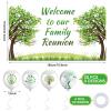 Jiuguva 21 Pcs 2026 Family Reunion Party Decorations, Welcome to Our Family Tree Reunion Banners Backdrops 70 x 43 and Latex Balloons for Home Gathering Party Supplies Photo Props Decorations view 3