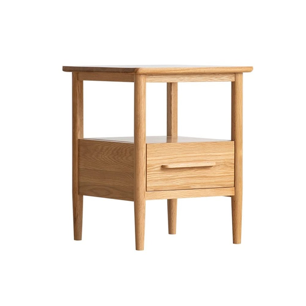 TOMYEUS Bedroom Nightstands Bedside Table Modern Minimalist Storage Cabinet Modern Living Room Bedroom Bedside Table Storage Cabinet Wood Cabinet Small Coffee Table (Oak) Beside Table for Living Room