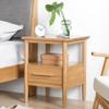 TOMYEUS Bedroom Nightstands Bedside Table Modern Minimalist Storage Cabinet Modern Living Room Bedroom Bedside Table Storage Cabinet Wood Cabinet Small Coffee Table (Oak) Beside Table for Living Room view 2