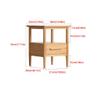 TOMYEUS Bedroom Nightstands Bedside Table Modern Minimalist Storage Cabinet Modern Living Room Bedroom Bedside Table Storage Cabinet Wood Cabinet Small Coffee Table (Oak) Beside Table for Living Room view 3
