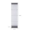 Goujxcy 4-Shelf Glass Display Cabinet with Door, 64" Contemporary Glass Floor Standing Curio Cabinet Collection Display Case Storage Rack Corner Cabinets Tempered Glass Frame Bookshelf view 2