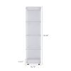 Goujxcy 4-Shelf Glass Display Cabinet with Door, 64" Contemporary Glass Floor Standing Curio Cabinet Collection Display Case Storage Rack Corner Cabinets Tempered Glass Frame Bookshelf view 2